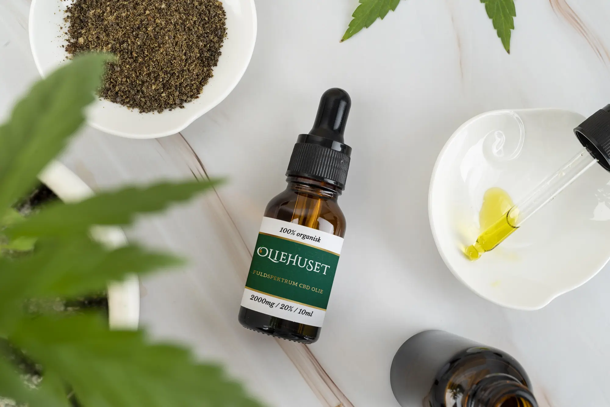 CBD Olie 20ml 16 - 4000mg 20% 100% organisk fuldspektrum fra Oliehuset