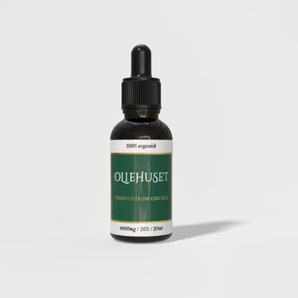 CBD Olie 20ml 1-0 - 4000mg 20% 100% organisk fuldspektrum fra Oliehuset